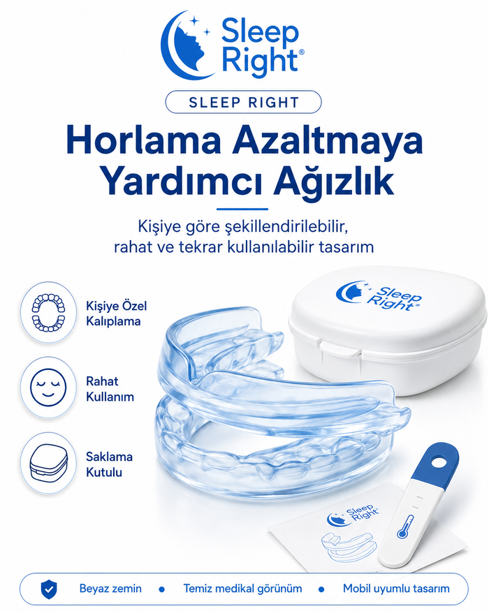 Sleep Right ComfortFit™ Horlama ve Diş Sıkmaya Karşı Kişiye Özel Şekillendirilebilir Ağızlık